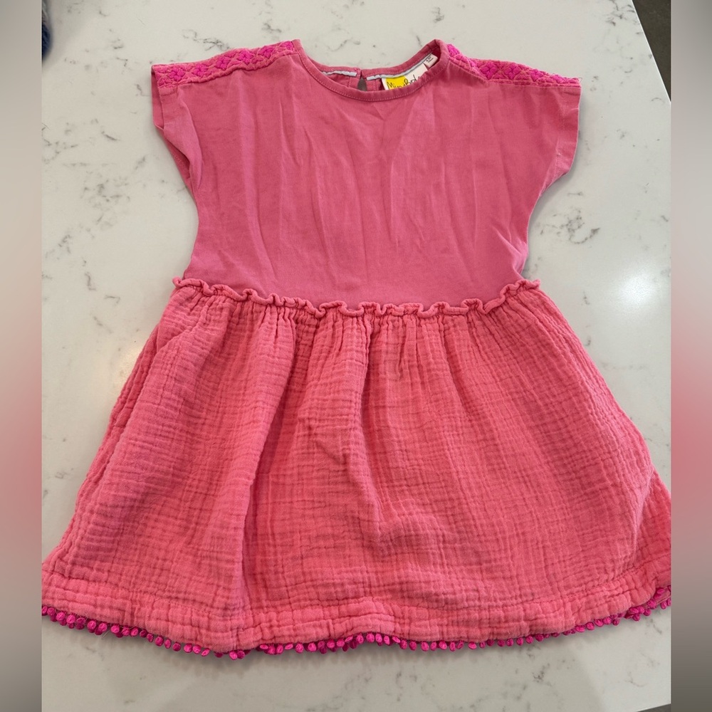 Mini Boden size 5 Pink Ruffled Dress